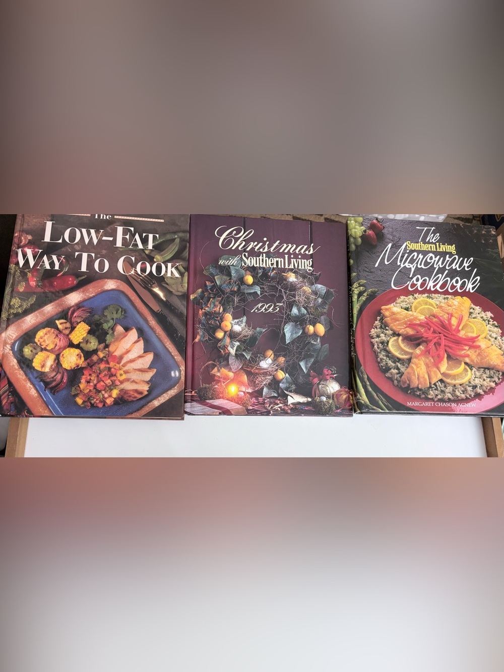 Southern Living Cookbook Set - Brown, Red, Green